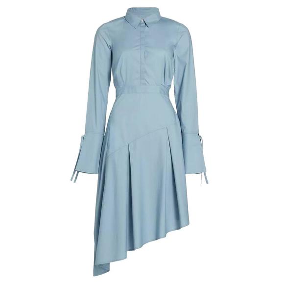 NEW DEREK LAM 10 CROSBY maddison long sleeve midi dress in denim - Picture 6 of 6